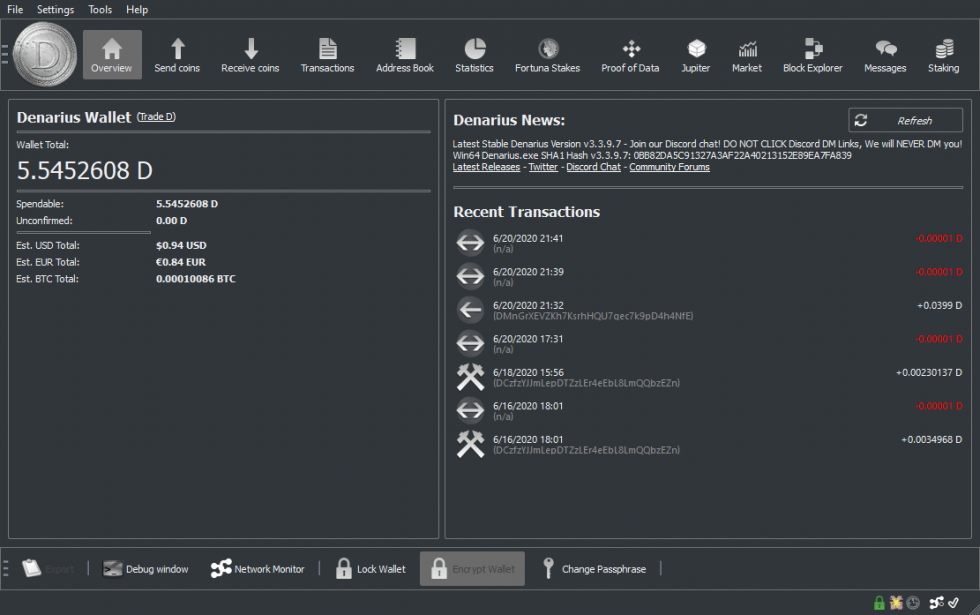 denarius cryptocurrency